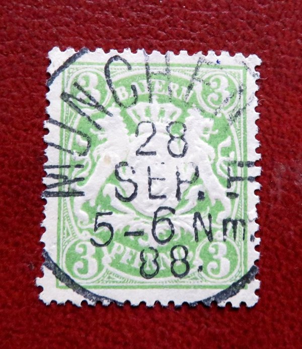 Briefmarke Bayern 54 A o