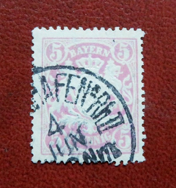 Briefmarke Bayern 55 B o