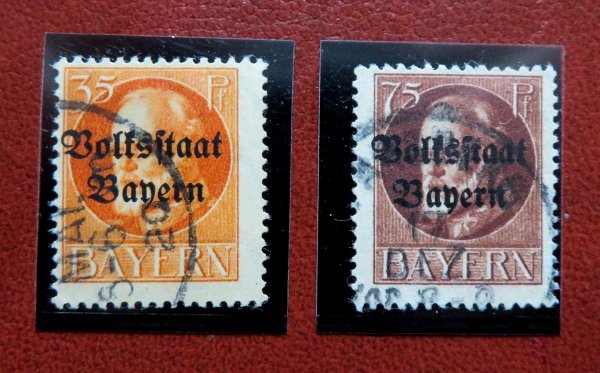 Briefmarke Bayern 134/35 A o. Geprüft Infla