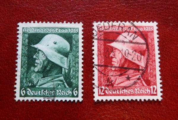 Briefmarke Deutsches Reich 569/70 o