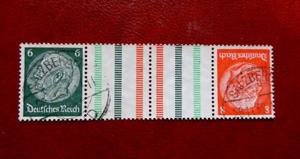 Briefmarke Deutsches Reich KZ29 o mit 516 und 517