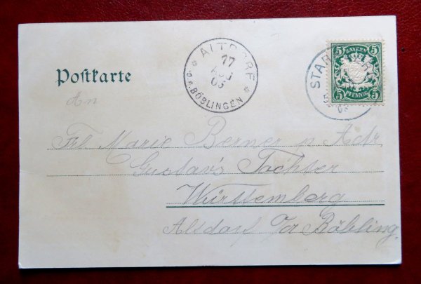 Ansichtskarte  Starnbergersee 1903. Litho mit verschiedenen Ansichten!