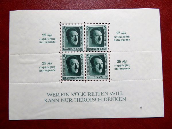 Briefmarke Deutsches Reich Block 11 * mit 650 **