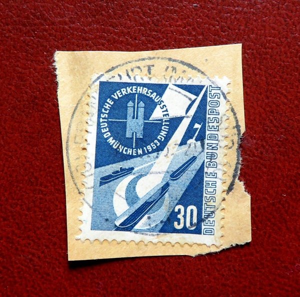 Briefmarke BRD 170 o auf Briefstück