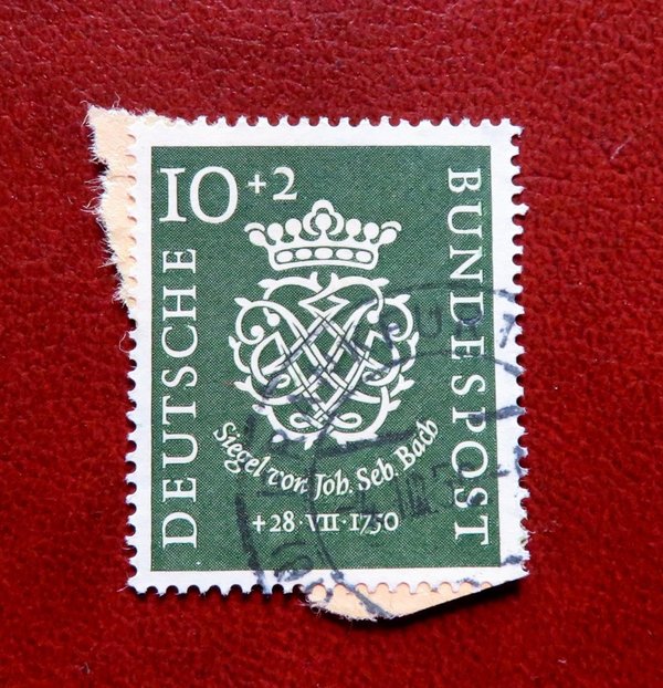 Briefmarke BRD 121 o auf Briefstück