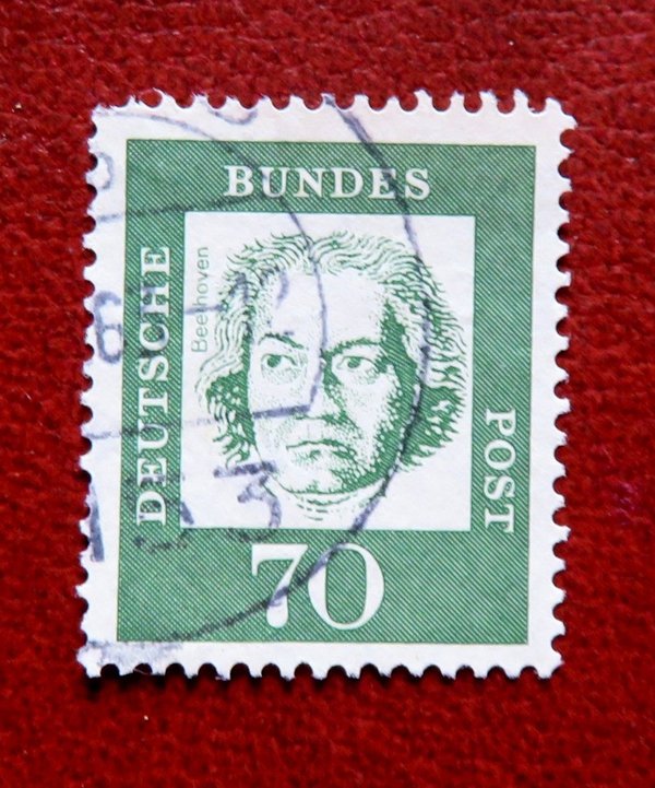 Briefmarke BRD 358 a R  o mit Rollennummer