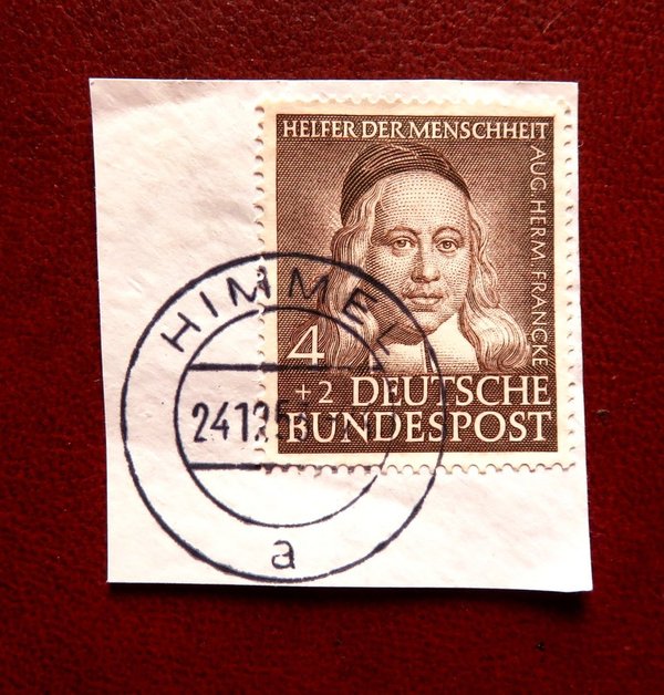 Briefmarke BRD 173 o auf Briefstück mit schönen Rundstempel Himmel