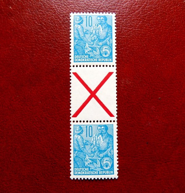Briefmarke DDR WZ 2 ** mit 453