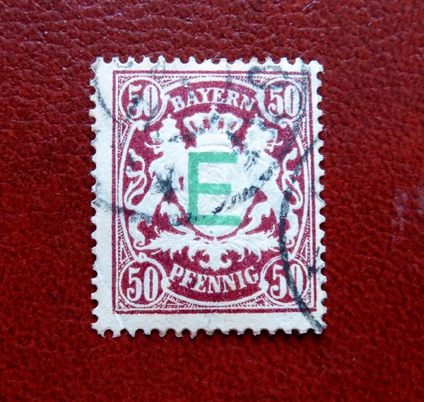 Briefmarke Bayern DM 5 o
