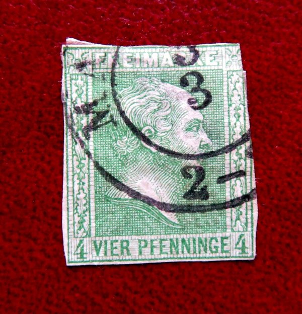 Briefmarke Preußen 9 o. Dünne Stellen.