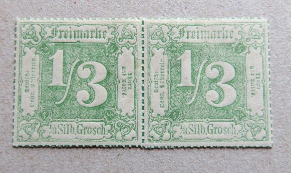 Briefmarke Thurn und Taxis 46 * waagrechtes Pärchen