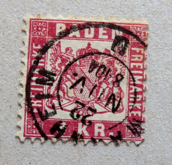 Briefmarke Baden 24 o