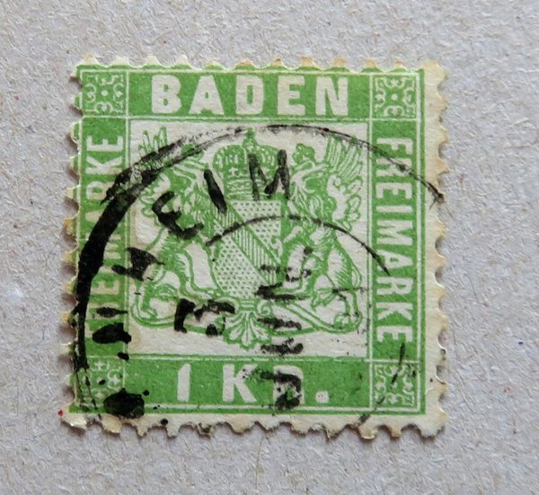 Briefmarke Baden 23 o