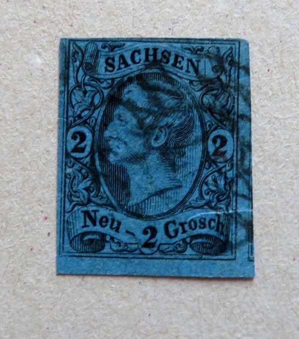 Briefmarke Sachsen 10 o