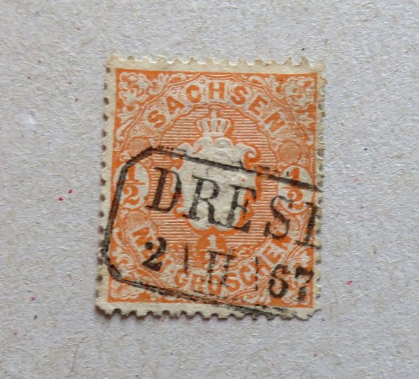Briefmarke Sachsen 15 o