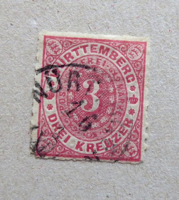 Briefmarke Württemberg 38 o