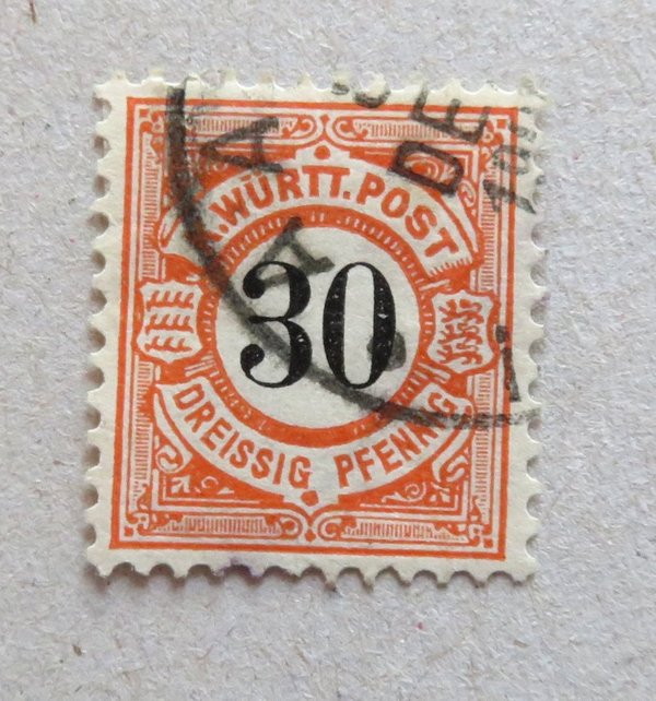 Briefmarke Württemberg 61 o