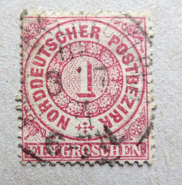 Briefmarke Norddeutscher Postbezirk 16 o