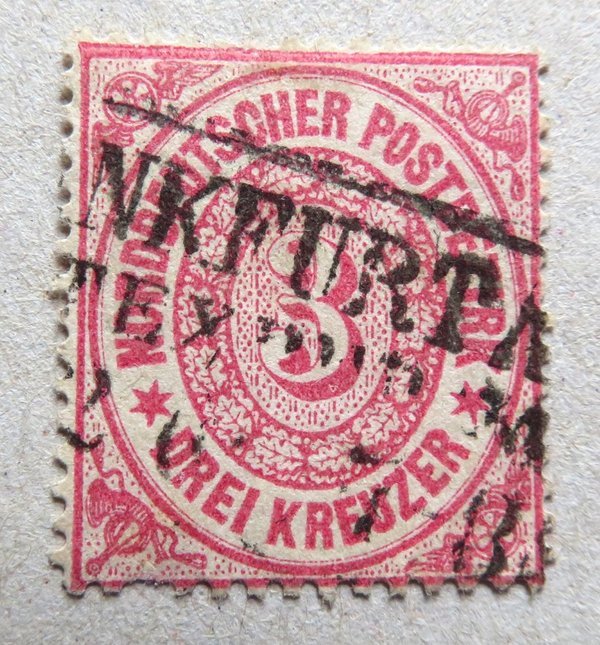 Briefmarke Norddeutscher Postbezirk 21  o