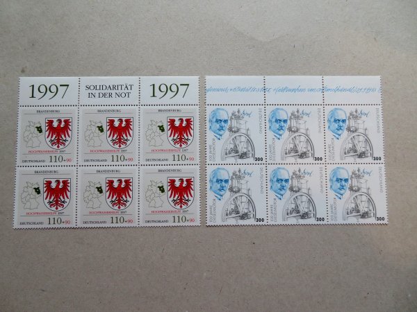 Briefmarke BRD 1941/42 ** Sechserblock