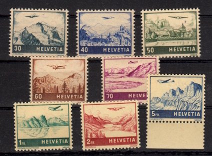 Briefmarke Schweiz 387-94 **/*