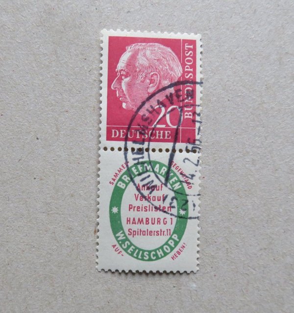 Briefmarke BRD S29 o mit 185