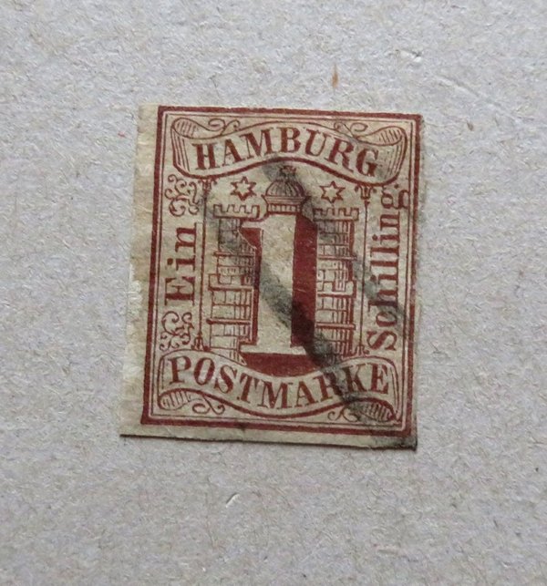 Briefmarke Hamburg 2 o