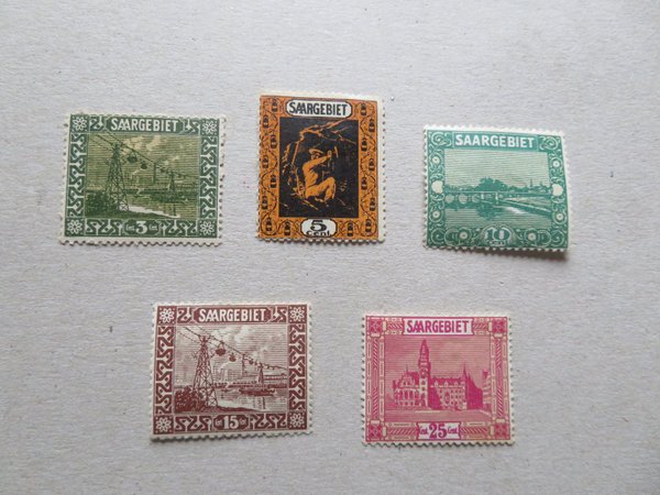 Briefmarke Saargebiet 84/92 * ohne 88