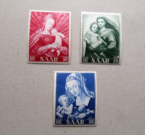 Briefmarke Saarland 351/53 ** OR